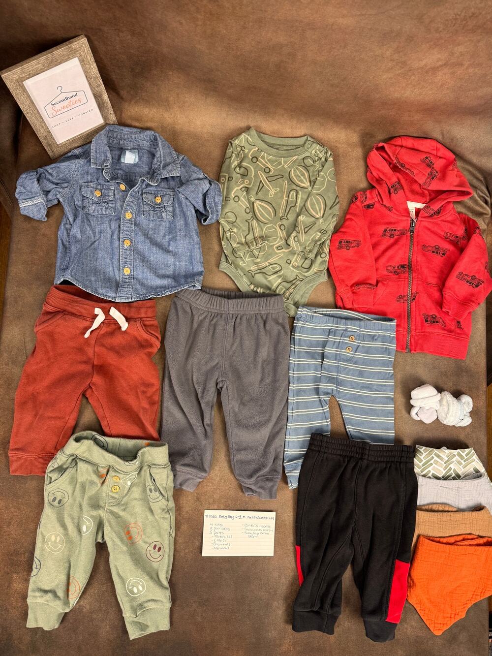 Baby Boy 6-9M Fall/Winter Clothing Lot Carter’s Garanimals 11 Pieces #1060